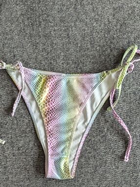 Multicolor Metallic Bikini Bottom Size L